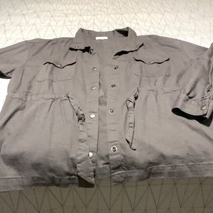Maurice’s gray linen jacket size XL